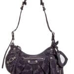 Balenciaga Handbag BB Monogram Bleached Denim