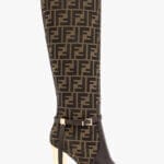 Fendi BROWN MONOGRAMMED BOOTS