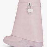 Givenchy SHARK LOCK BIKER ANKLE BOOTS IN GRAINED LEATHER