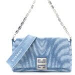 GIVENCHY  Denim Ombre Small 4G Shoulder Bag Blue