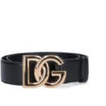 Dolce &Gabbana Calfskin belt with DG logo