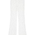 Ermanno Scervino lace-embroidered flared pants-white