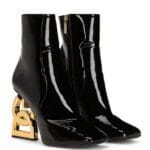 Dolce&Gabbana Heel Boot Pat Leather-black